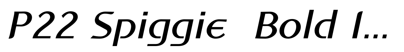 P22 Spiggie  Bold Italic